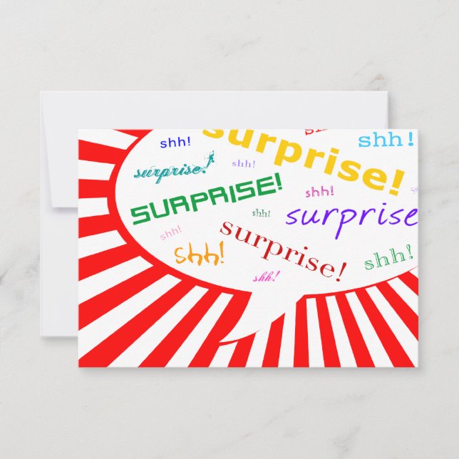 surprise party invitation : comic speech bubble (Front)