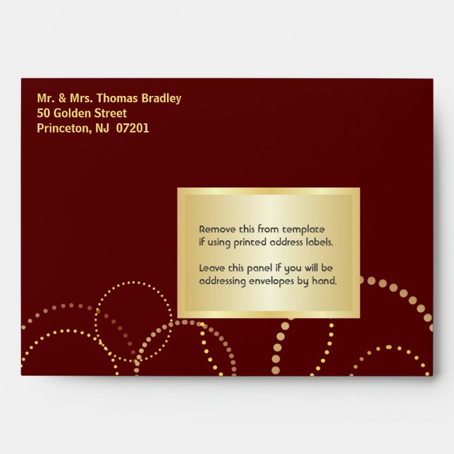Surprise Party Invitation Envelopes - Burgundy (Front)