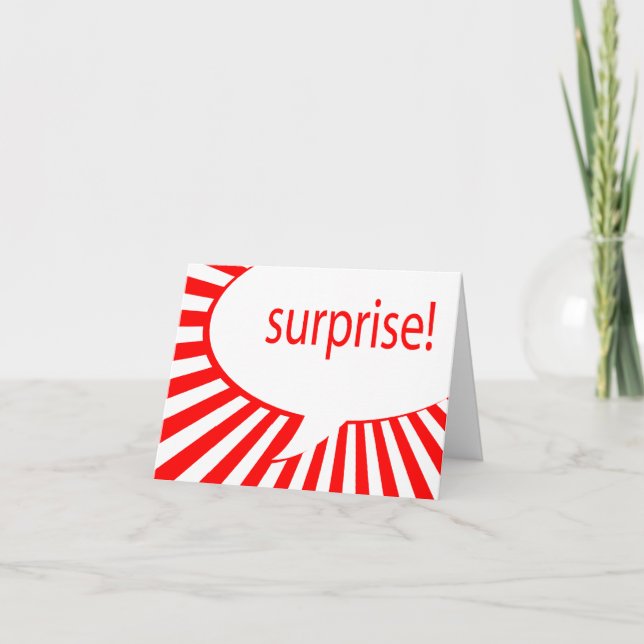 surprise! party : talking bubble invitation (Front)
