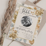 SURPRISE Photo 50th Birthday Garden in Bloom Gold Invitation<br><div class="desc">An elegant "70th Birthday" party invitation design with personalized photo,  modern typography and a Garden in Bloom background.</div>