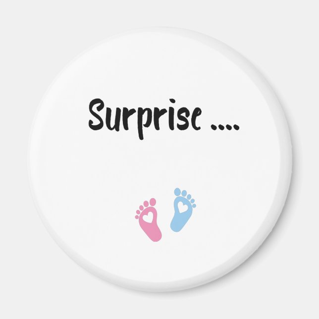 Surprise,Pregnancy Announcement,Baby Reveal Gift Magnet (Front)