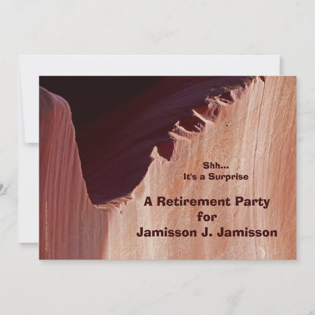Surprise Retirement Party Invitation Canyon (Front)