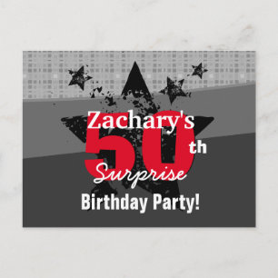 SURPRISE Save the Date 50th Birthday Party A02B Announcement Postcard