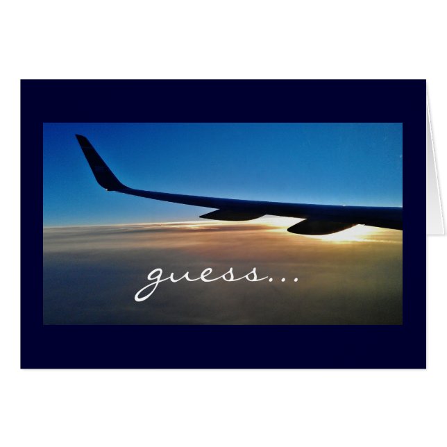 Surprise trip : Airplane and sunrise (Front Horizontal)