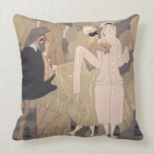 Surprise (w/c on paper) throw pillow