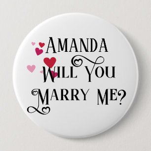 Surprise Wedding Proposal Will you Marry me 4 Inch Round Button