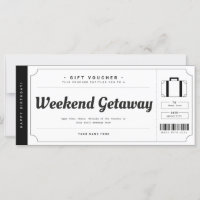 Surprise Weekend Getaway Gift Travel Voucher