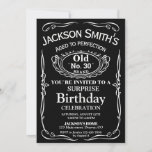 Surprise Whiskey birthday invitation Liquor invite<br><div class="desc">Surprise whiskey birthday invitation,  Liquor invitation,  Adult man party invite,  Gentleman anniversary party.
Invite your friends with this simple black and white whiskey theme invitation!

Simply edit this easy to use template in Personalizing menu to make it special.</div>