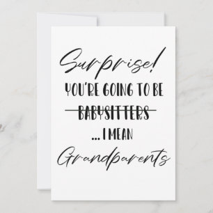 Surprise You’re Going to Be Grandparents Thank You Card