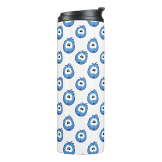 Surprised Blue Sneezie Patterned Thermal Tumbler