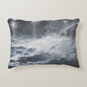 Surprised By Starshell Scharnhorst Battle of Accent Pillow
