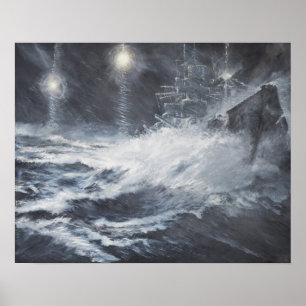 Surprised By Starshell Scharnhorst Battle of Poster