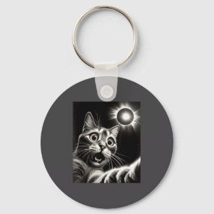 Surprised Cat Matching Family Solar Keychain