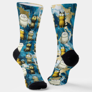 surprised cats socks