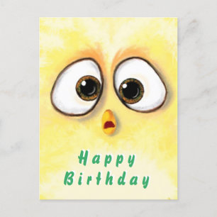Surprised Chicken Funny Birthday Card