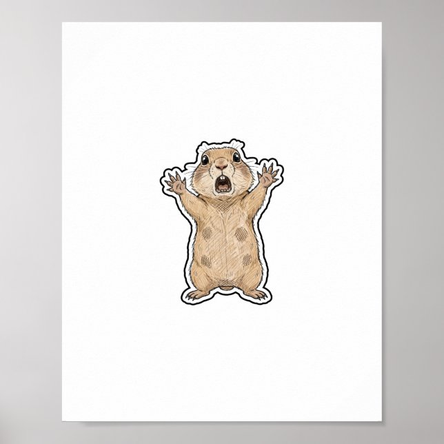 Surprised Chipmunk Poster (Front)