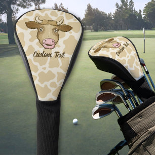 Surprised Cow Golf Head Cover