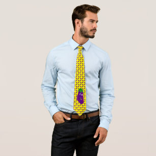 Surprised Eggplant by Kenneth Yoncich Tie