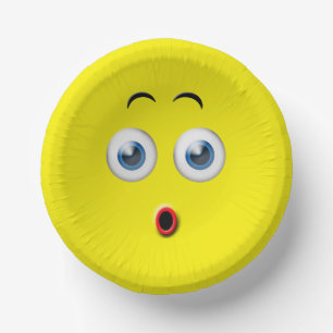 Surprised Emoji Paper Plate