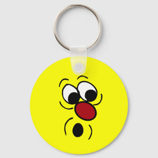 Surprised Face Grumpey Keychain