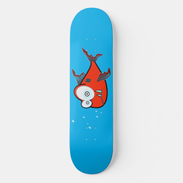 Surprised Fish Skateboard Deck (Front)