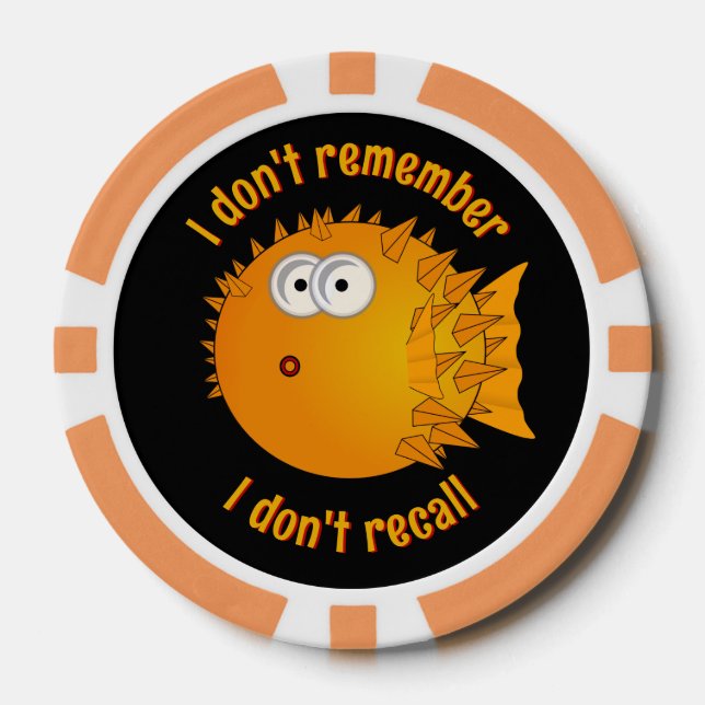 Surprised Golden Globe Fish - I don't remember Poker Chips (Front)