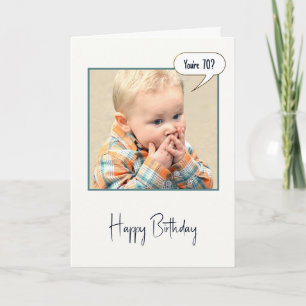 Surprised Little Boy For 70th Birthday Card