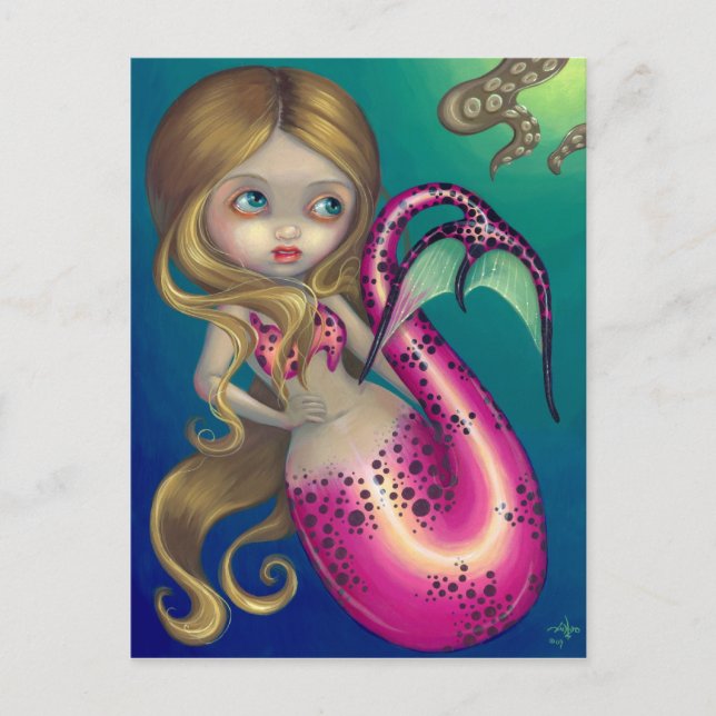 "Surprised Mermaid" Postcard (Front)