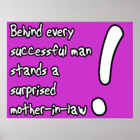 Surprised Mother-In-Law Funny Poster