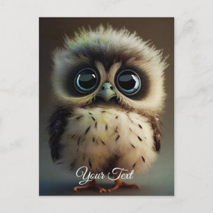 Surprised Owlet.  Postcard