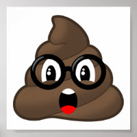 Surprised Poop Glasses Emoji