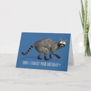 Surprised Raccoon Card