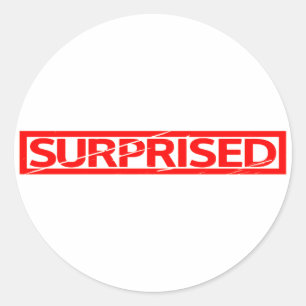 Surprised Stamp Classic Round Sticker