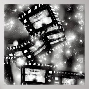 Surreal Abstract Film Strips Poster