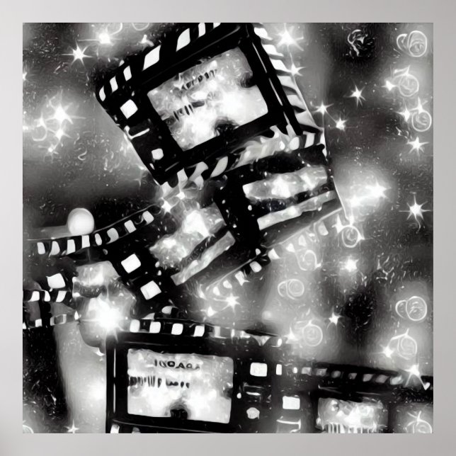 Surreal Abstract Film Strips Poster (Front)
