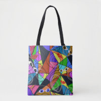 Surreal Abstract Geometric Patterns with Eyes