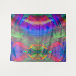 Surreal Abstract Green pink blue purple Tapestry