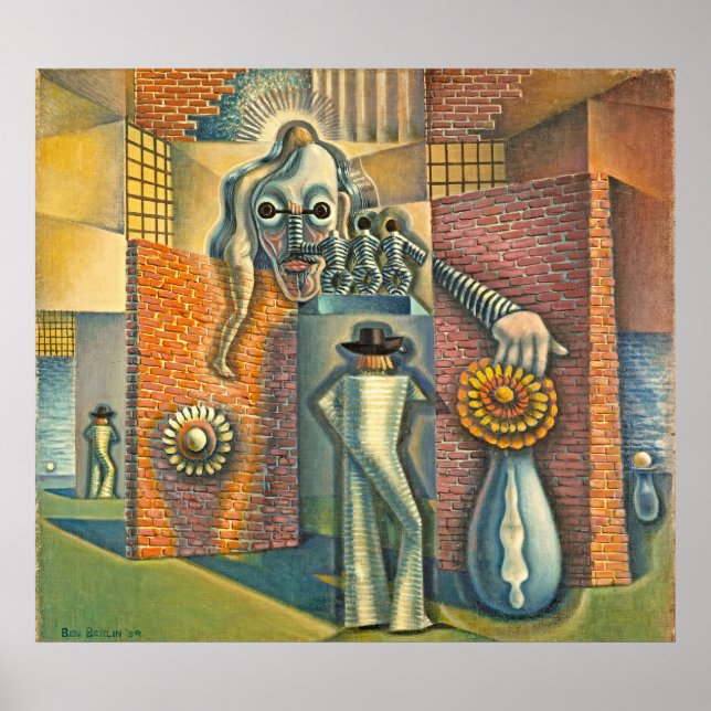 Surreal Abstraction Poster: Retro Dreamscape Poster (Front)