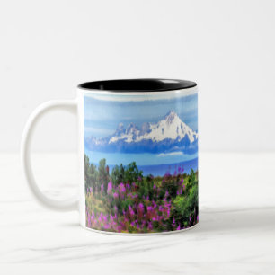 Surreal Alaskan Wilderness Two-Tone Coffee Mug