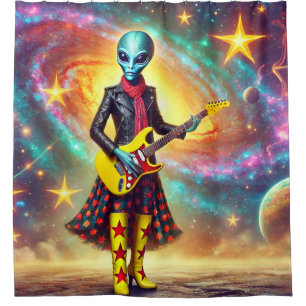 Surreal Alien Guitar Scene