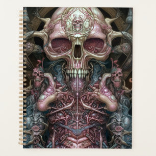 Surreal Anatomy Skull Horror Sci-Fi Art  Planner