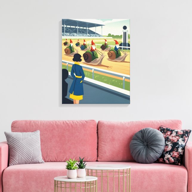 Surreal anthropomorphic animal canvas print (Insitu(LivingRoom))
