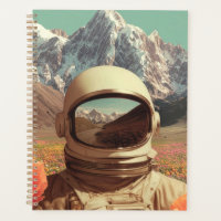 Surreal Astronaut In Flower Field