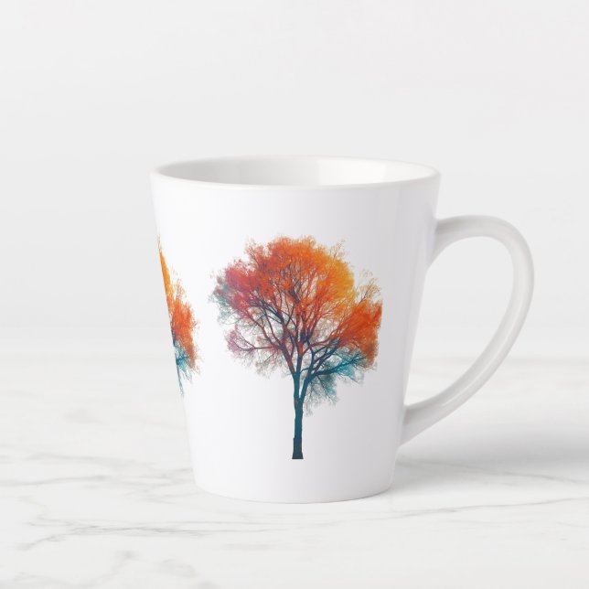 Surreal Autumn Fall Winter Tree Small Latte Mug -  (Right)