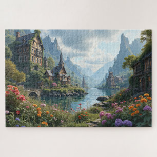 Surreal beauty of an overgrown harbour jigsaw puzzle