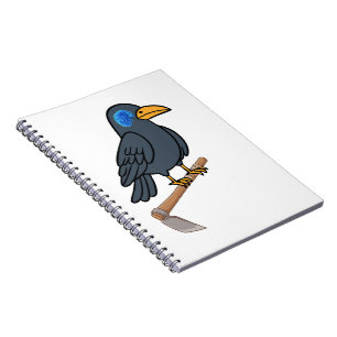 Surreal Bird Dark Raven Aesthetics  Notebook