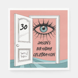 Surreal birthday, 30th surrealism soiree napkin