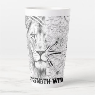 Surreal Black and White Lion Web Motivational mug