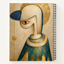 Surreal Blue & Gold Spiral Notebook
