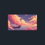 Surreal Boat Sailing Across Sky Dreamlike Colorful Canvas Print<br><div class="desc">This captivating wall art features a surreal digital illustration of a boat peacefully sailing across the sky, blending imagination with calm dreamlike scenery. Designed in a modern flat illustration style with bold surreal colors and a subtle vintage texture, this artwork creates a poetic and atmospheric mood perfect for contemporary interiors....</div>